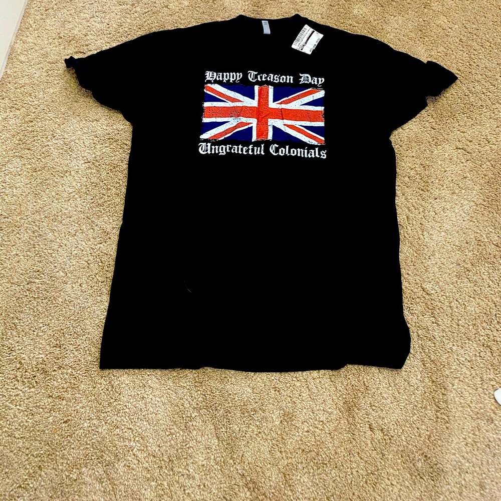 Funny 4th July British treason day black t shirt